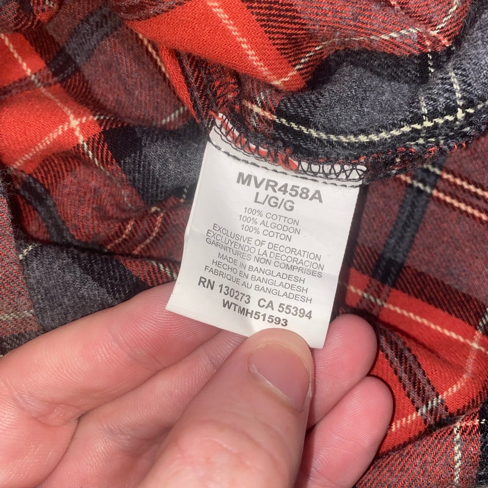 Wrangler Retro Mens Red Plaid Pearl Black Snap Shirt Long Sleeve SZ L MVR458A - Picture 6 of 14